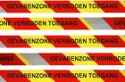 Afzetlint rood geel grijs